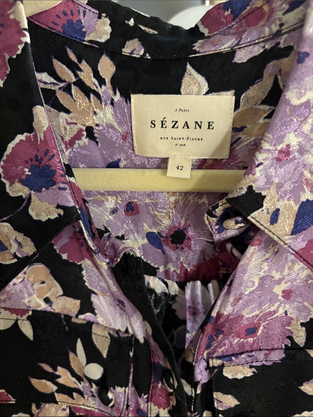 Sezane Lauretta Dress in Purple Floral - Picture 5 of 9